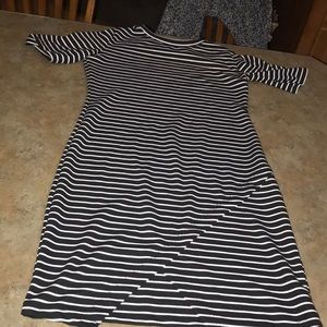 Popular basics striped body con dress